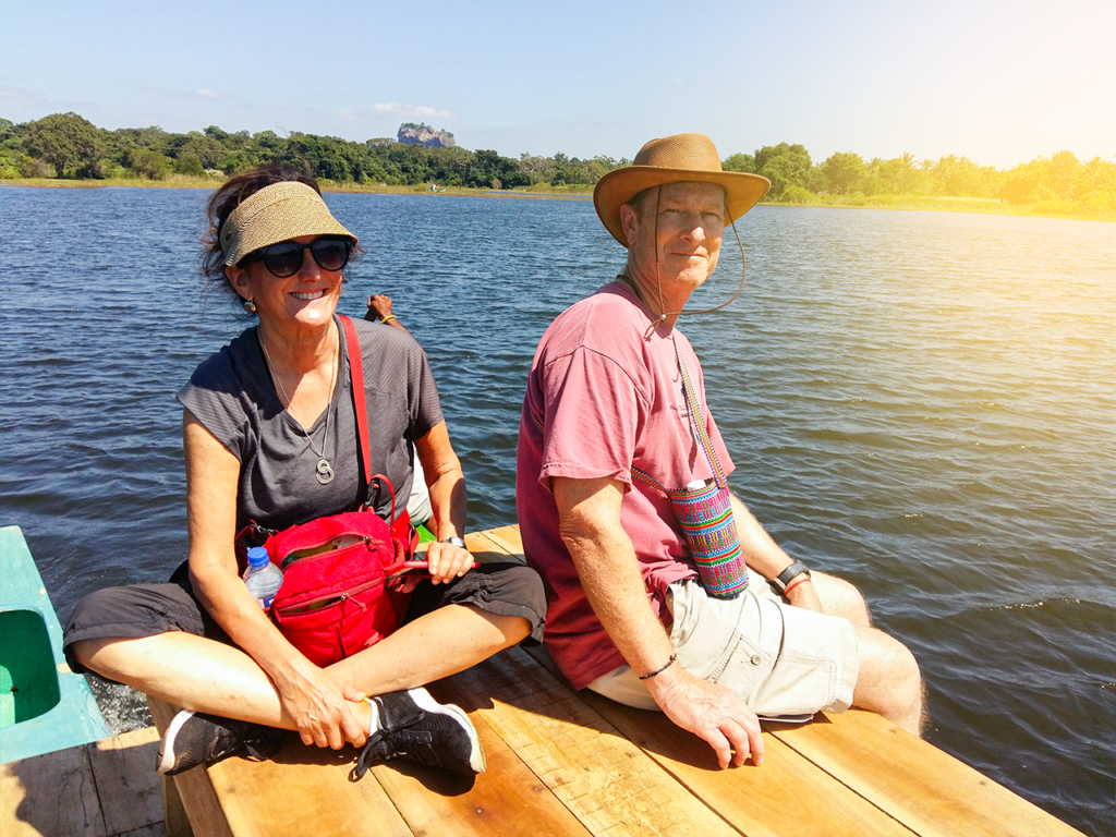 Tourists at Sigiriya rock fortress during a 9-day tour with Sri Lanka Drivers and Guide, exploring top destinations in Sri Lanka.